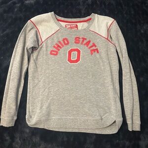 Ohio State Women's Gray and Red Sweatshirt